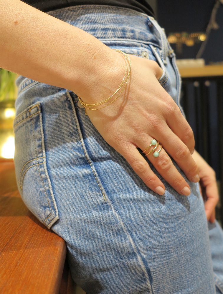 Jewelry - Double stone twisted ring - FABIEN AJZENBERG PARIS