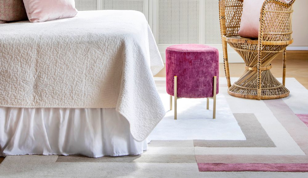 Tapis contemporains - TARGET TAPIS FAIT MAIN EN LAINE ET BAMBOU - KAYMANTA