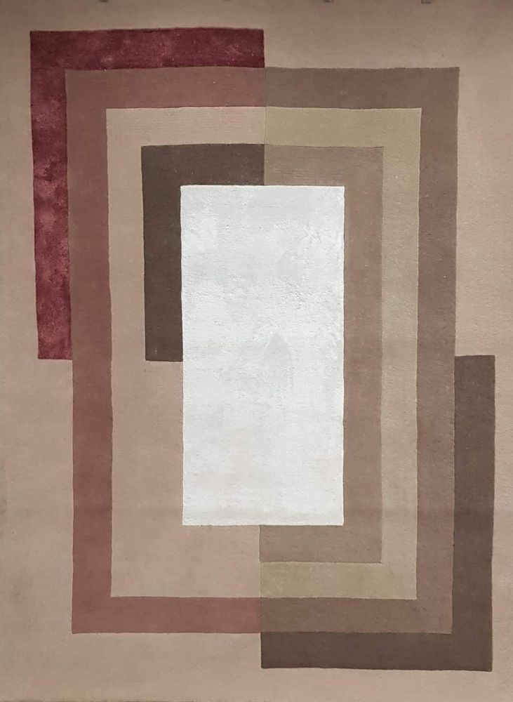 Tapis contemporains - TARGET TAPIS FAIT MAIN EN LAINE ET BAMBOU - KAYMANTA