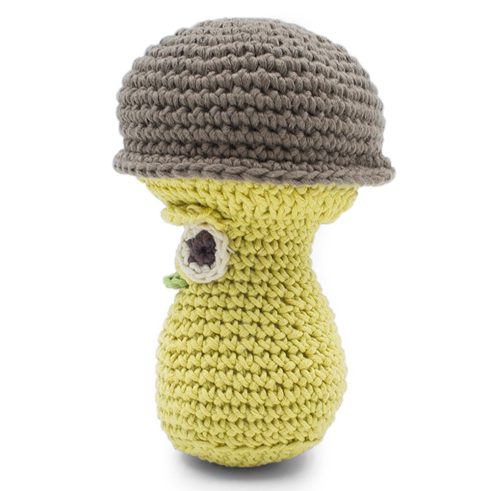 Jouets enfants - PERCY LE CÈPE - HOCHET POUR BÉBÉ EN COTON BIO - MYUM - THE VEGGY TOYS