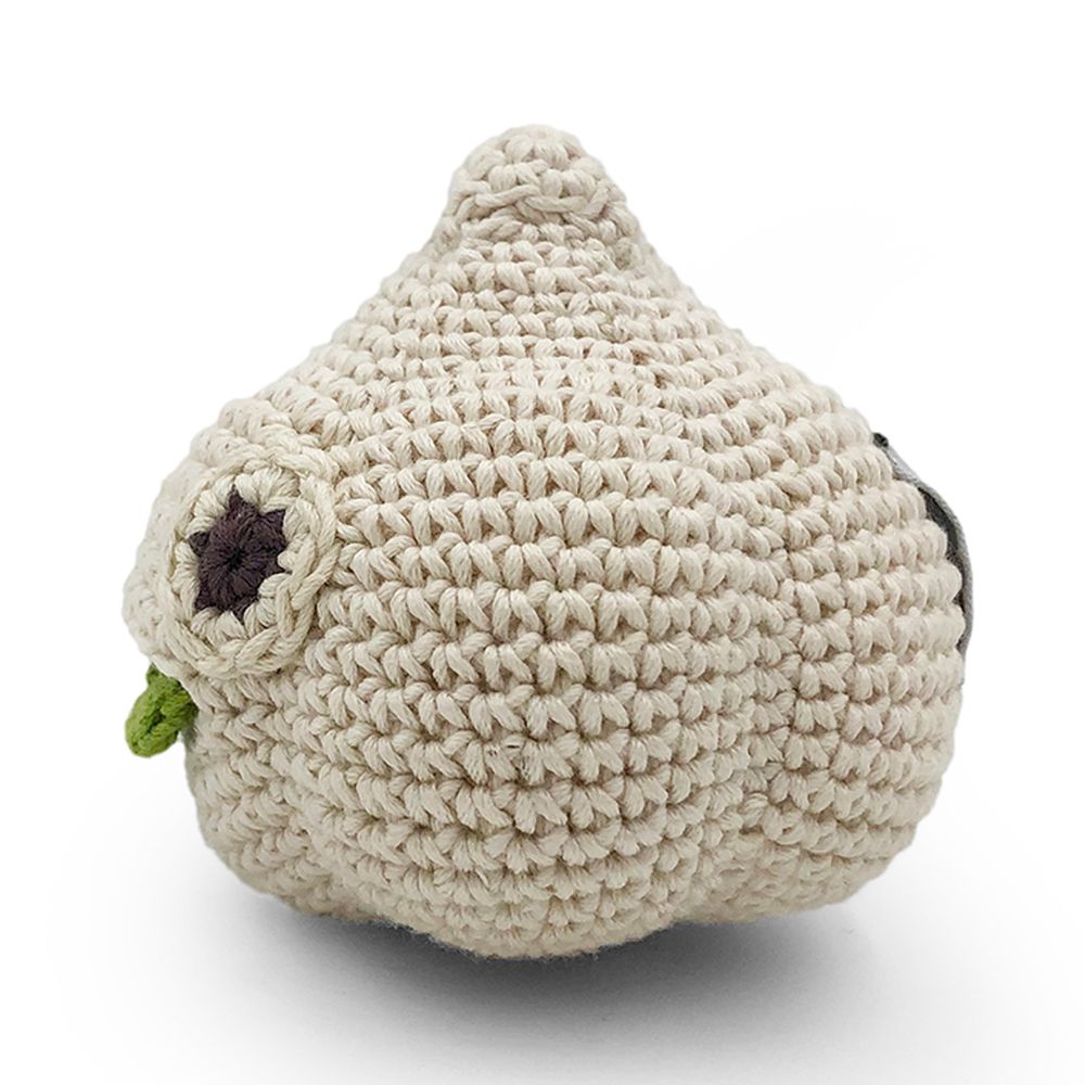 Jouets enfants - AKSEL L'AIL - HOCHET POUR BÉBÉ EN COTON BIO - MYUM - THE VEGGY TOYS