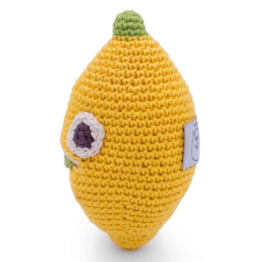 Toys - LEON LEMON - BABY RATTLE 100% ORGANIC COTON - MYUM - THE VEGGY TOYS