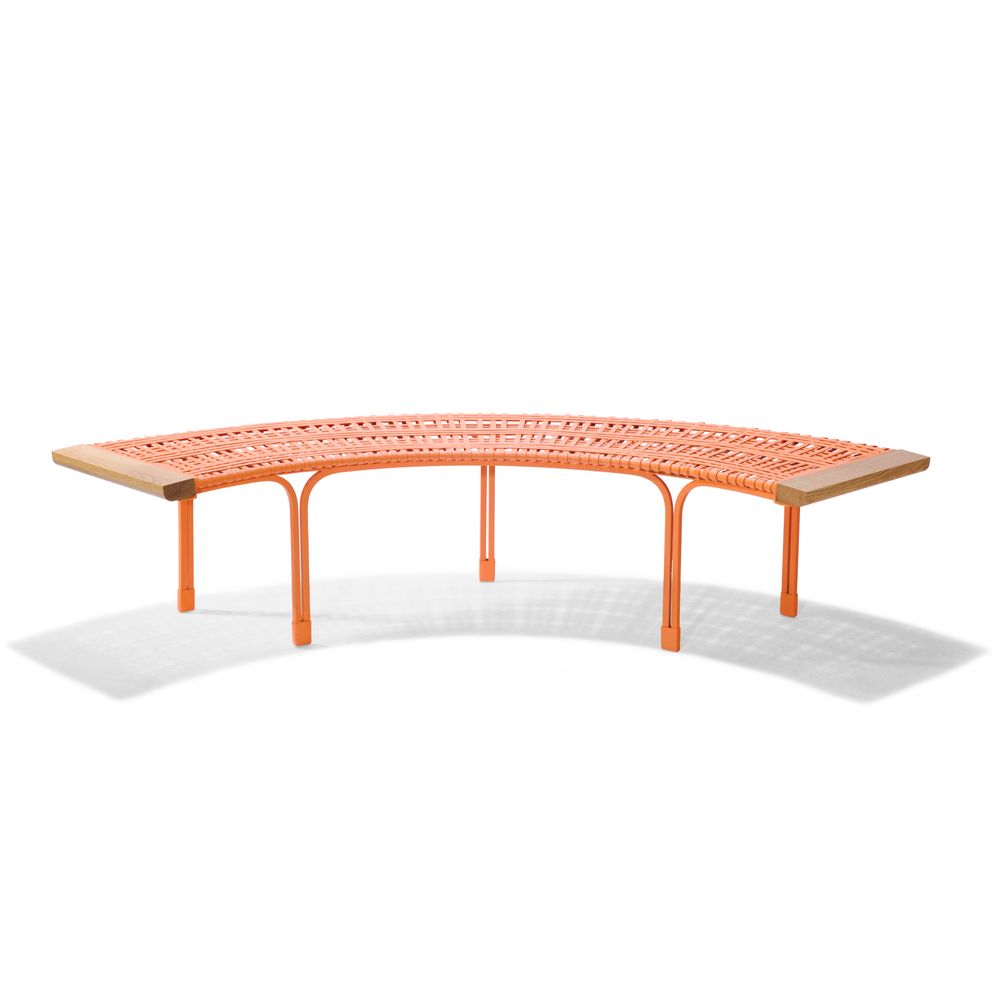 Benches for hospitalities & contracts - CHEQUE Curved Bench - ZARATE MANILA