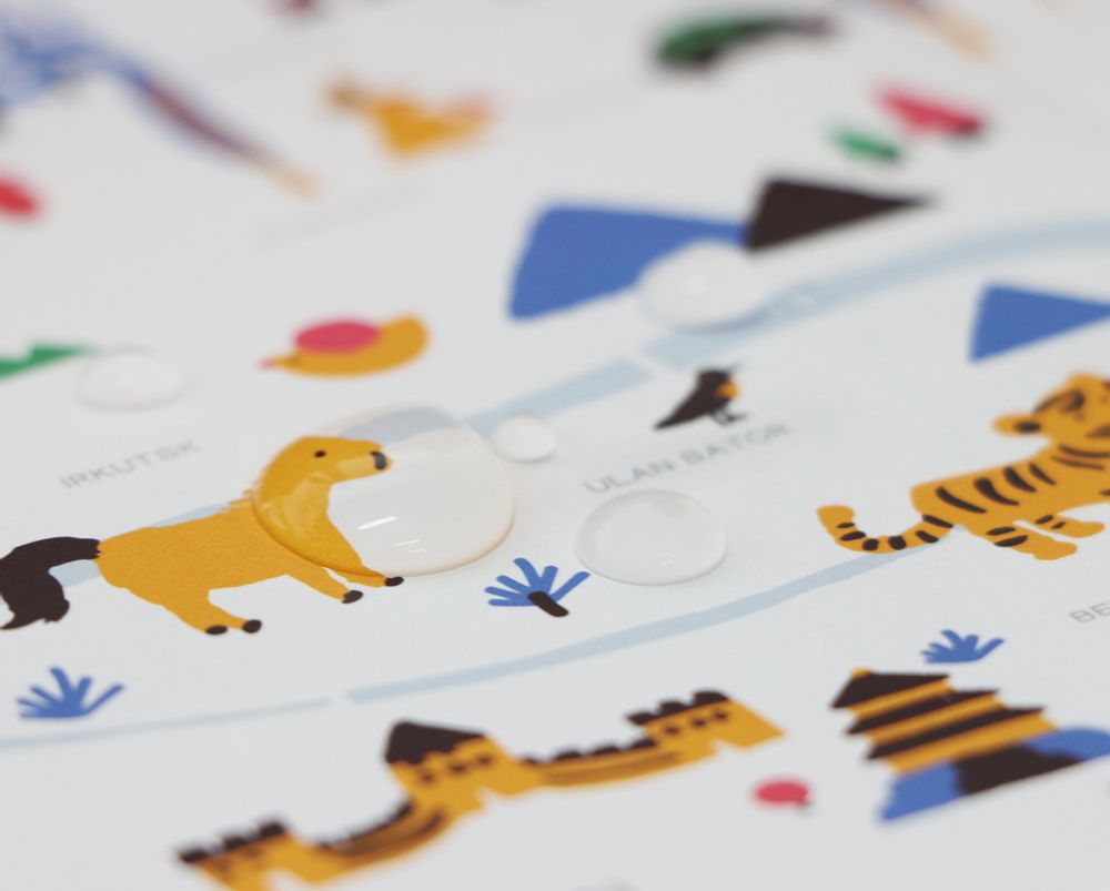 Poster - HELLO! WORLD MAP (waterproof world map) - ROUND GROUND