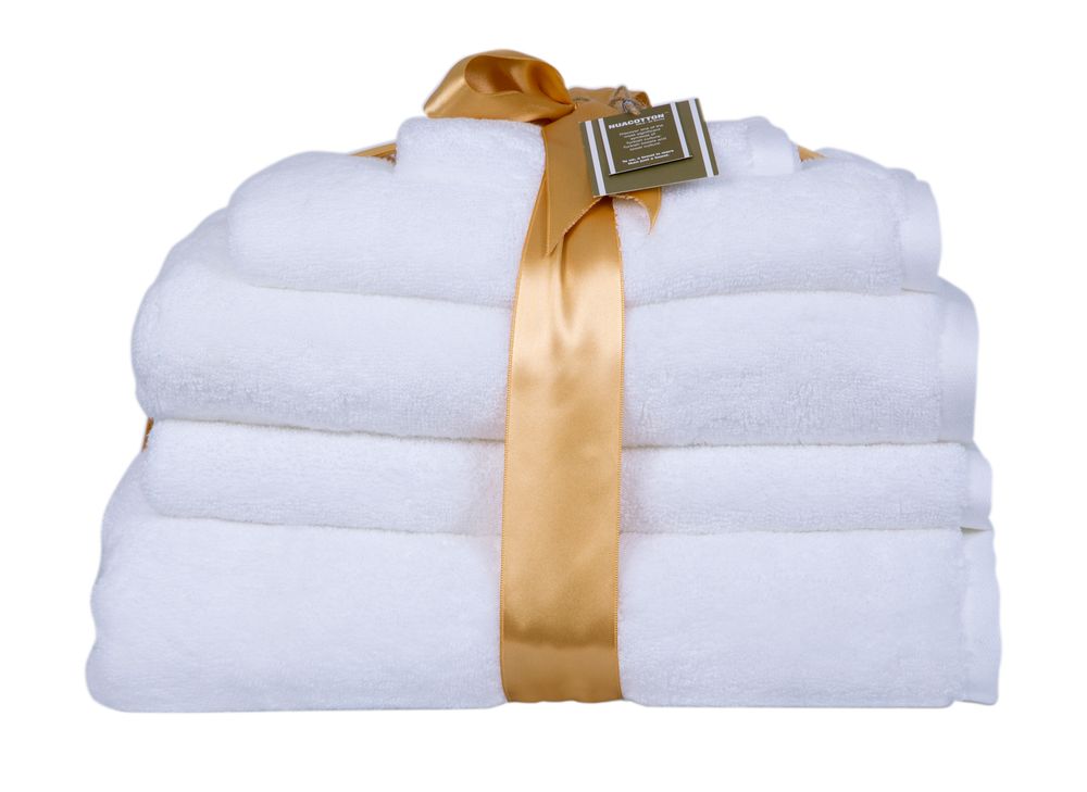 Autres linges de bain - ENSEMBLE SERVIETTE DORÉE NUACOTTON ET PEIGNOIR - NUACOTTON