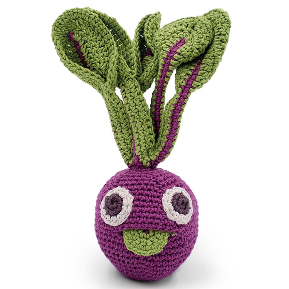 Toys - BETTY BEETROOT - BABY RATTLE 100% ORGANIC COTON - MYUM - THE VEGGY TOYS
