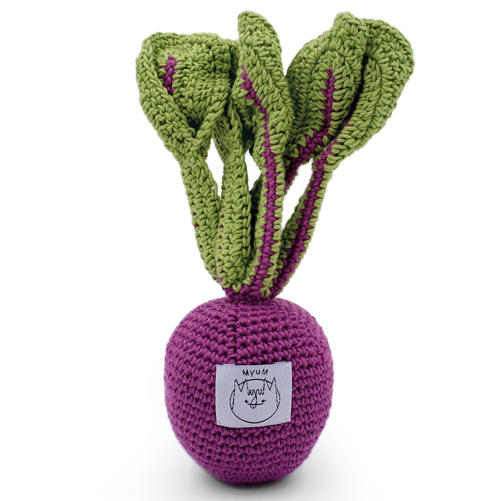 Toys - BETTY BEETROOT - BABY RATTLE 100% ORGANIC COTON - MYUM - THE VEGGY TOYS