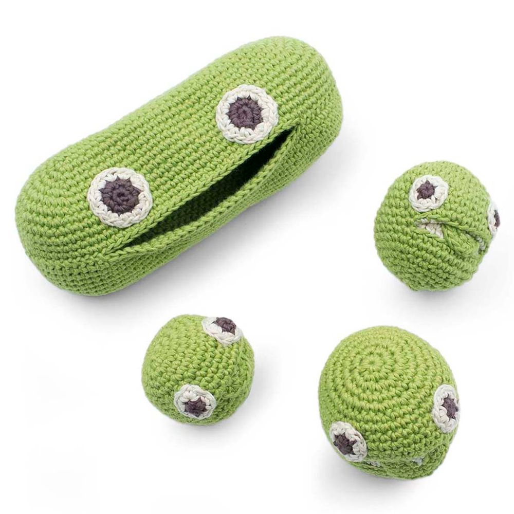 Gifts - STARTER PACKAGE SMALL - BABY RATTLE 100% ORGANIC COTON - MYUM - THE VEGGY TOYS