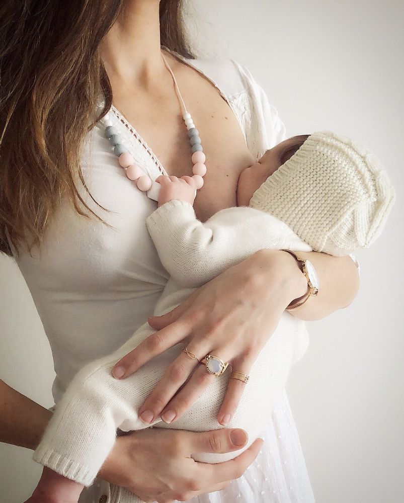 Gifts - Marie Rose Perle | Baby carrier, breastfeeding and Teething Necklace - MINTYWENDY