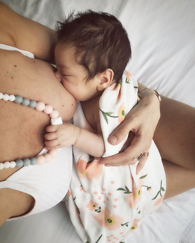 Gifts - Marie Rose Perle | Baby carrier, breastfeeding and Teething Necklace - MINTYWENDY