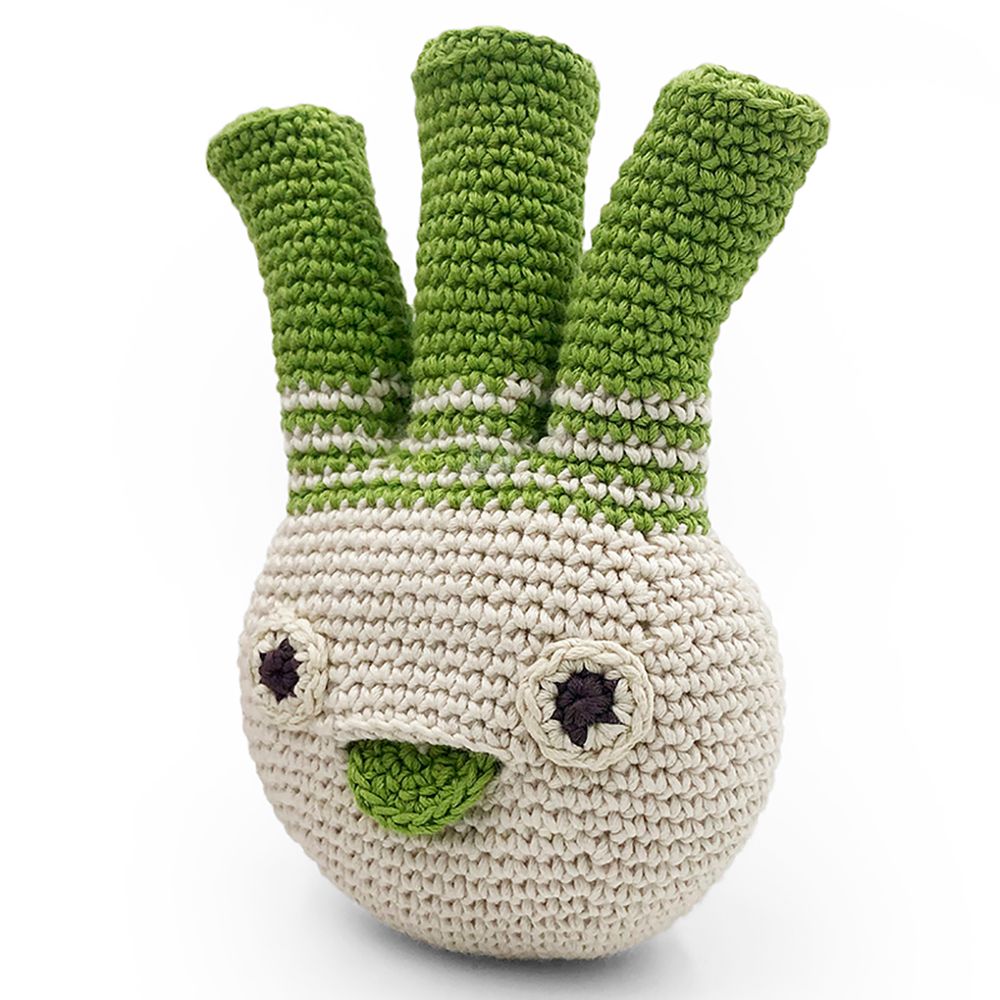 Objets de décoration - LUCAS LE FENOUIL - HOCHET POUR BÉBÉ EN COTON BIO - MYUM - THE VEGGY TOYS