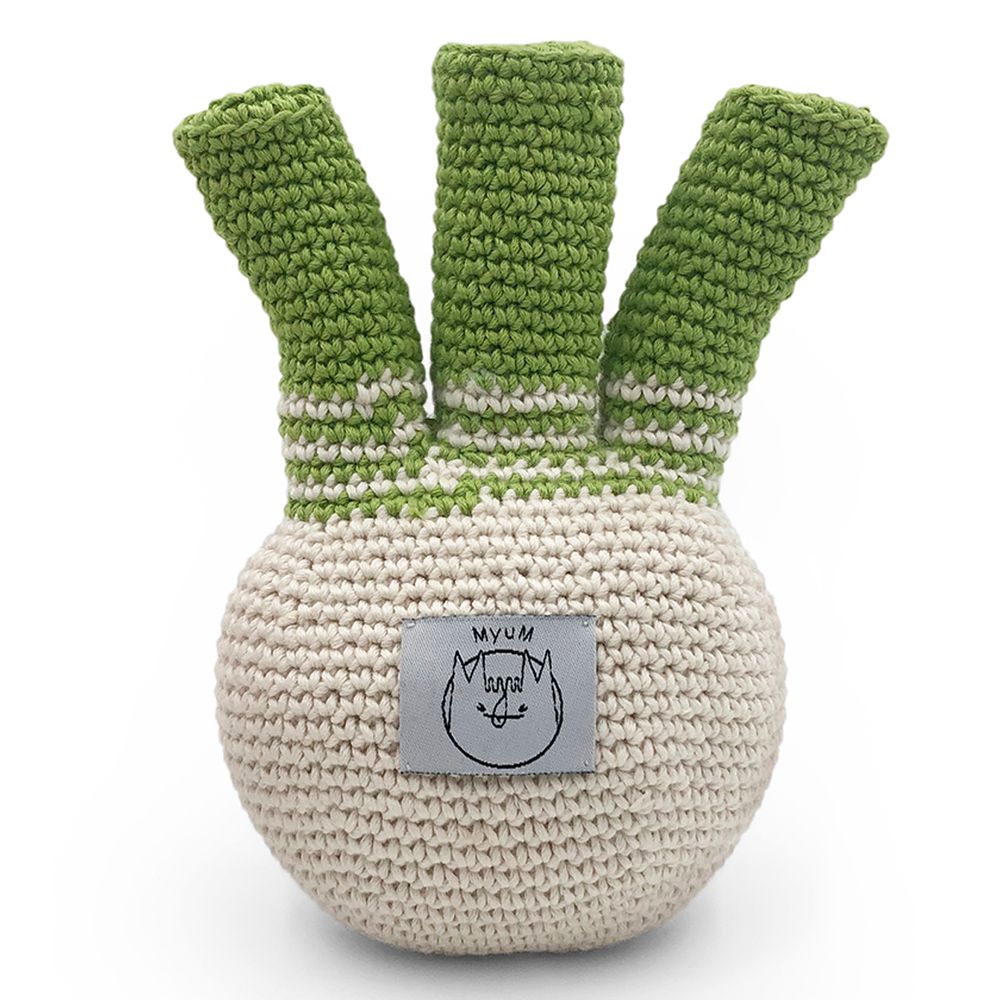Objets de décoration - LUCAS LE FENOUIL - HOCHET POUR BÉBÉ EN COTON BIO - MYUM - THE VEGGY TOYS