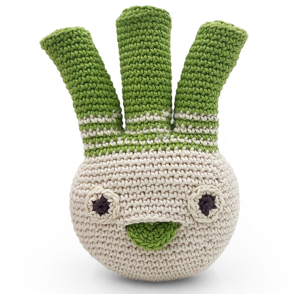 Objets de décoration - LUCAS LE FENOUIL - HOCHET POUR BÉBÉ EN COTON BIO - MYUM - THE VEGGY TOYS