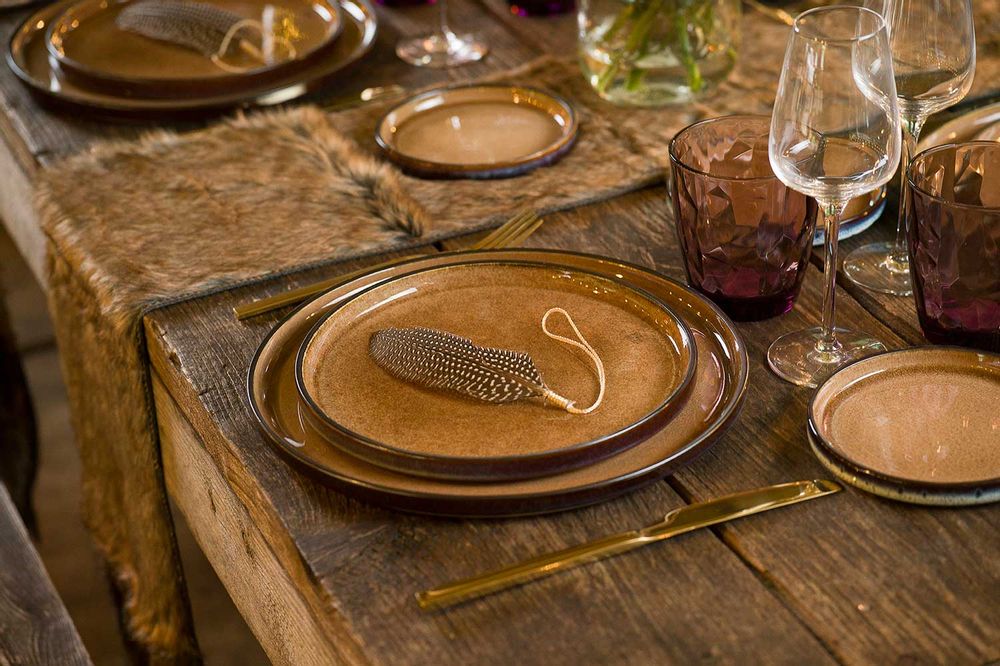 Assiettes au quotidien - Service de Vaisselle QUINTANA AMBER - COSY&TRENDY