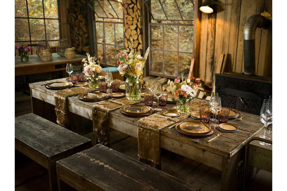 Assiettes au quotidien - Service de Vaisselle QUINTANA AMBER - COSY&TRENDY