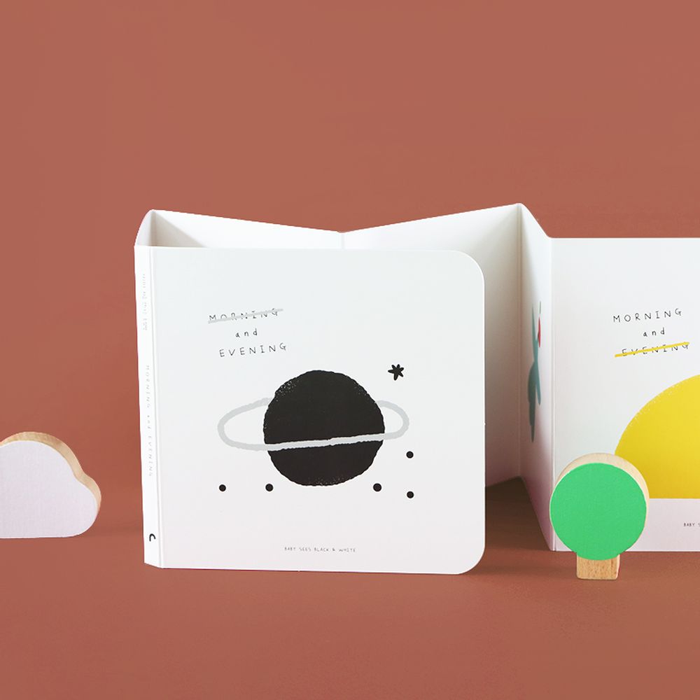Decorative objects - MORNING and EVENING (baby's focus book) - ROUND GROUND