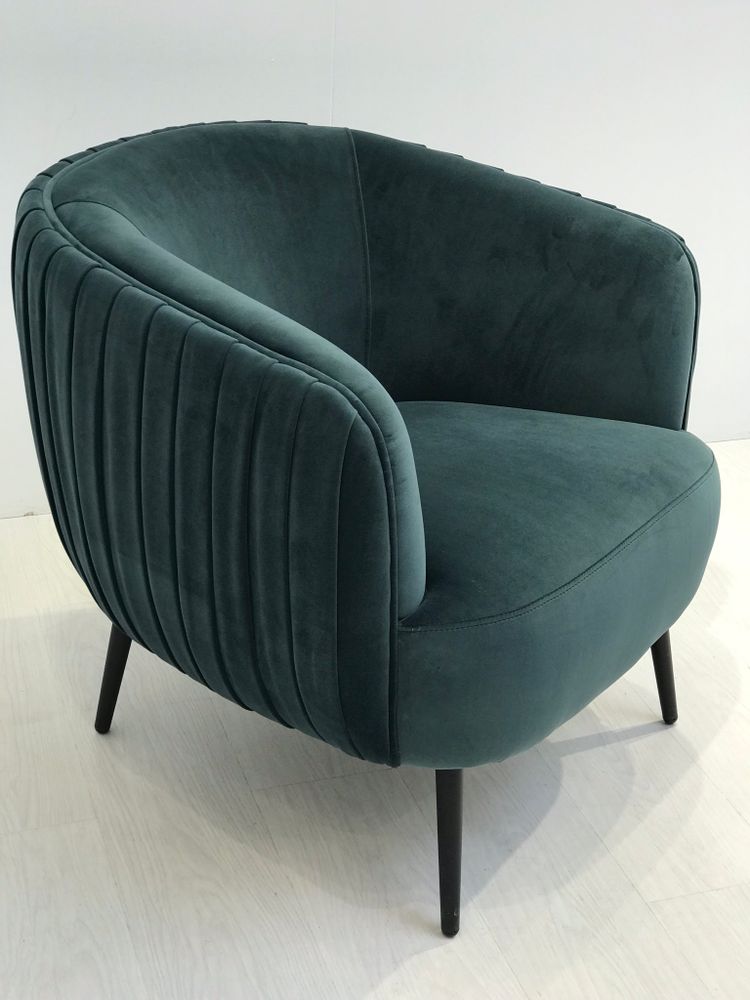 Fauteuils - FAUTEUIL EFFET PLISSE EN VELOURS - SO SKIN - IDASY