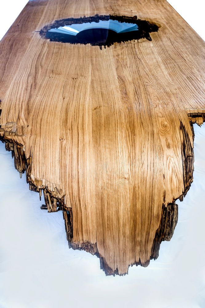 Dining Tables - Wood and Resin Table - MEUBLES THOURET