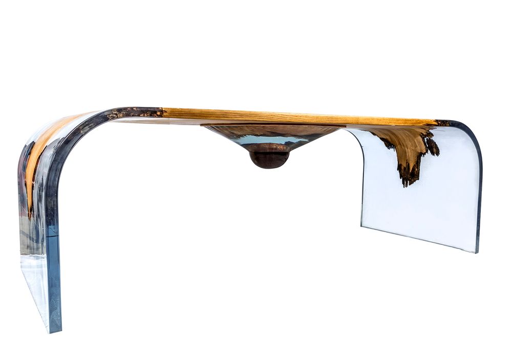 Dining Tables - Wood and Resin Table - MEUBLES THOURET