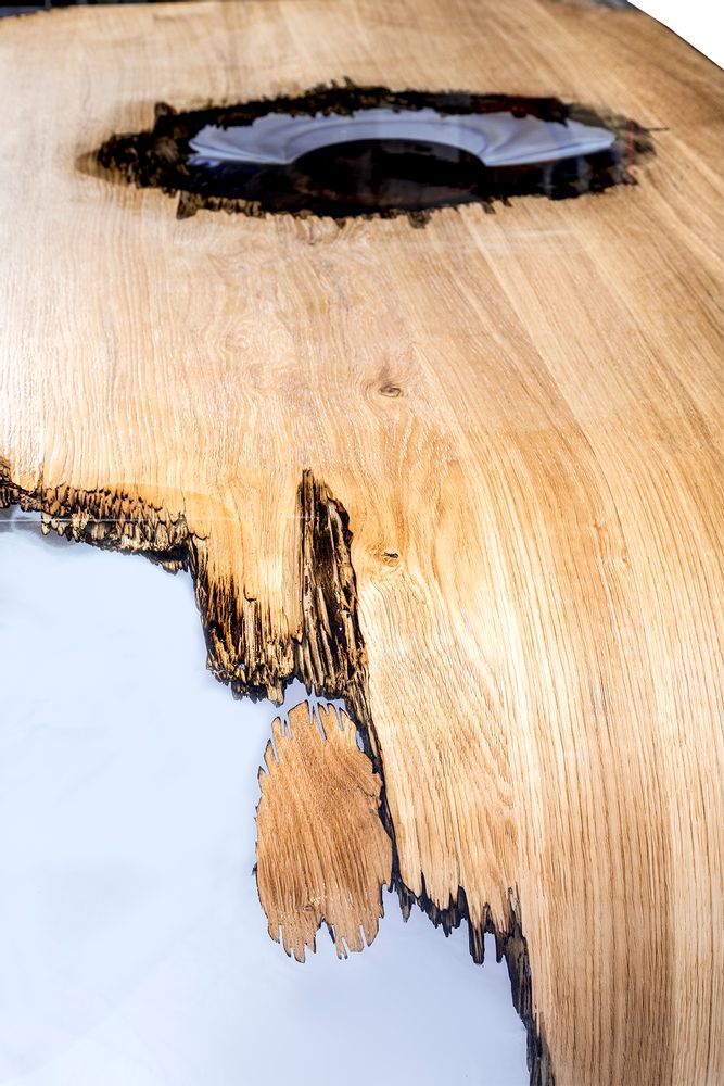 Dining Tables - Wood and Resin Table - MEUBLES THOURET