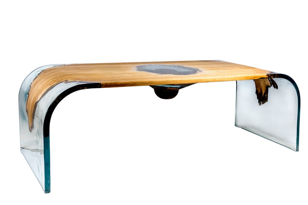 Dining Tables - Wood and Resin Table - MEUBLES THOURET