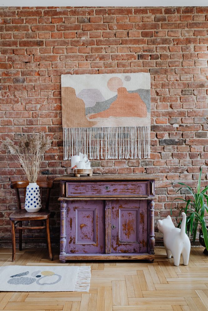 Autres décorations murales - SUN #18 Suspension murale kilim tissée à la main - TARTARUGA