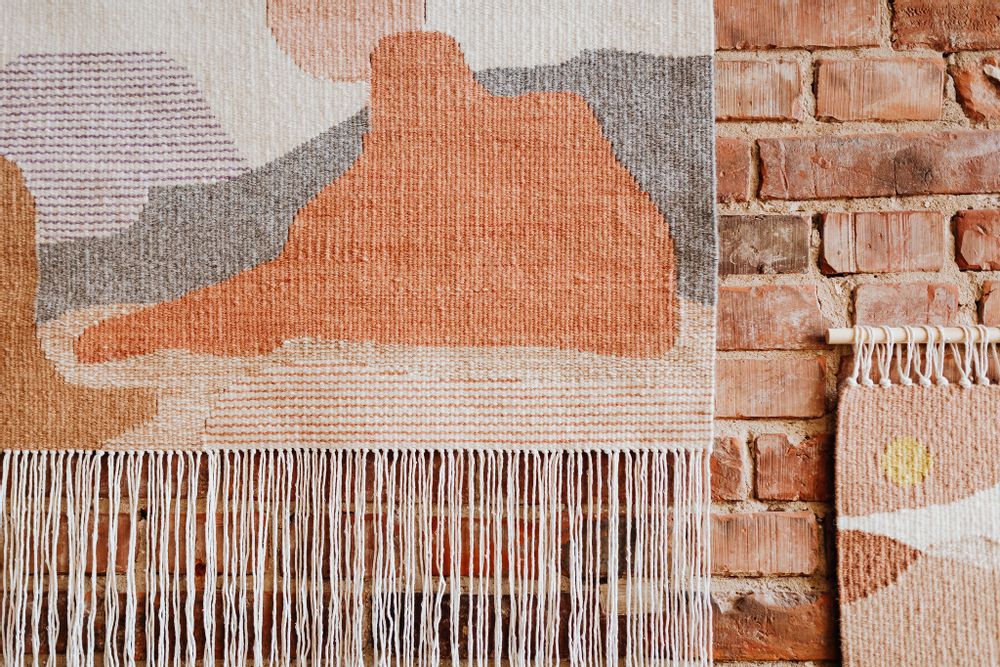 Autres décorations murales - SUN #18 Suspension murale kilim tissée à la main - TARTARUGA