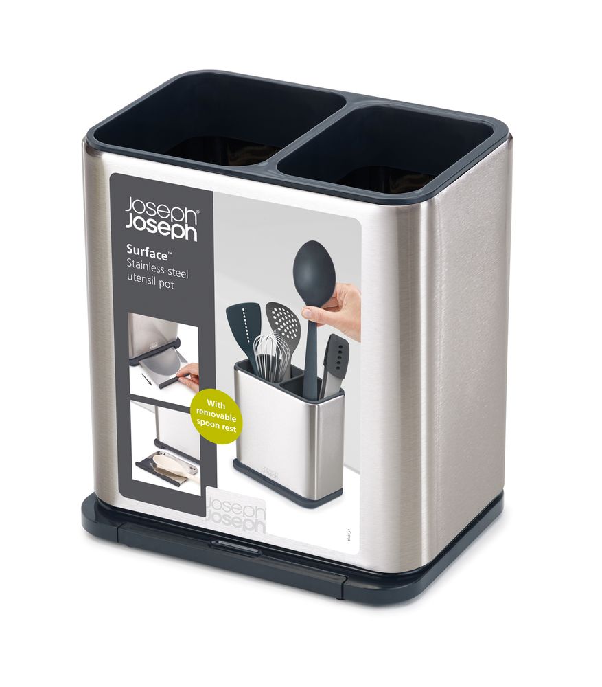 Aménagement de cuisine - Surface Pot à ustensiles et couteaux - Inox  - JOSEPH JOSEPH