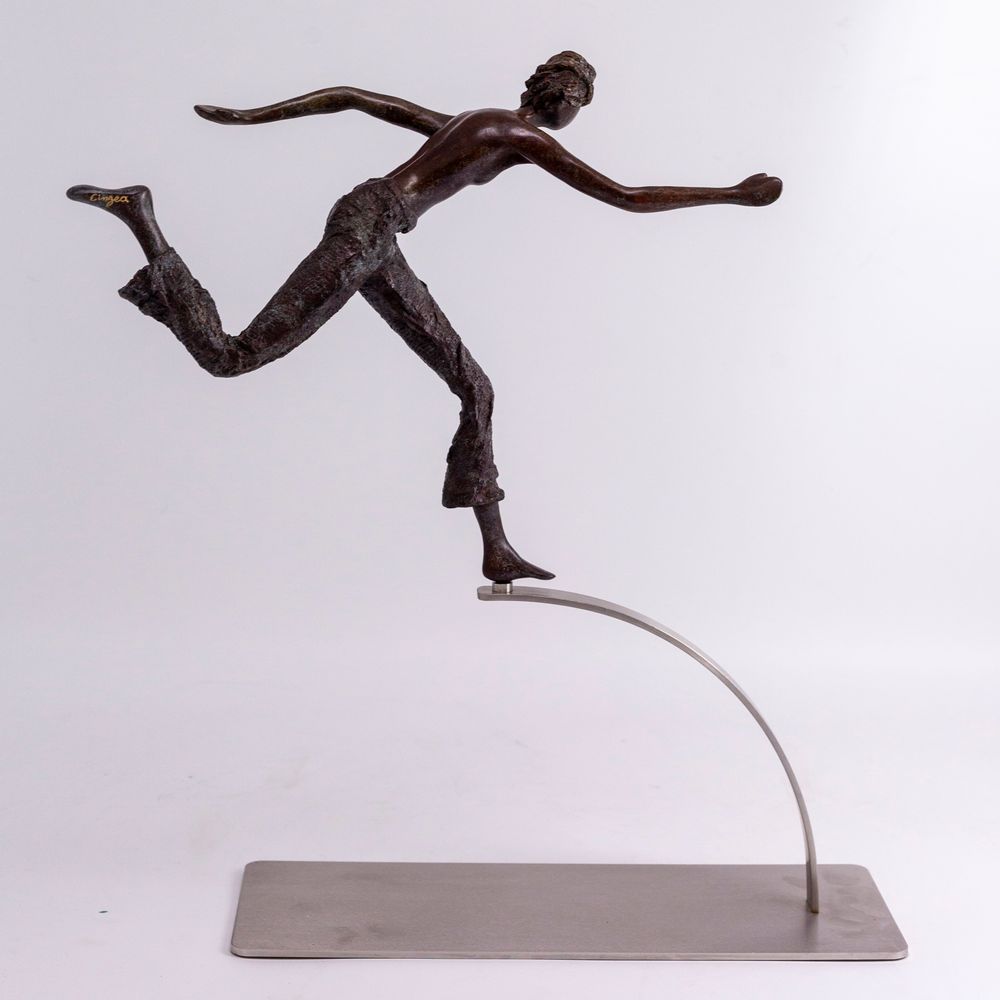 Sculptures, statuettes et miniatures - L'Homme Qui Court - GALERIE JACQUES OUAISS