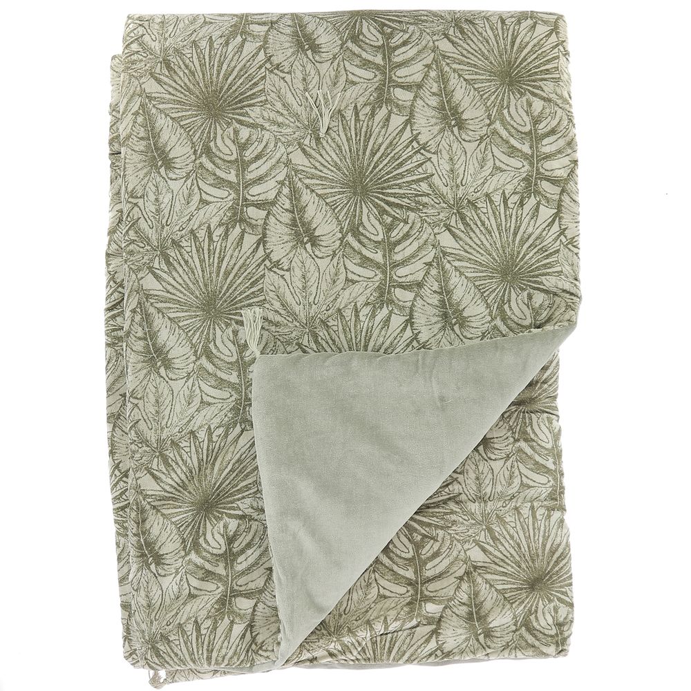 Plaids - GOA Plaid en velours de coton imprimé 140x220 cm - EN FIL D'INDIENNE...