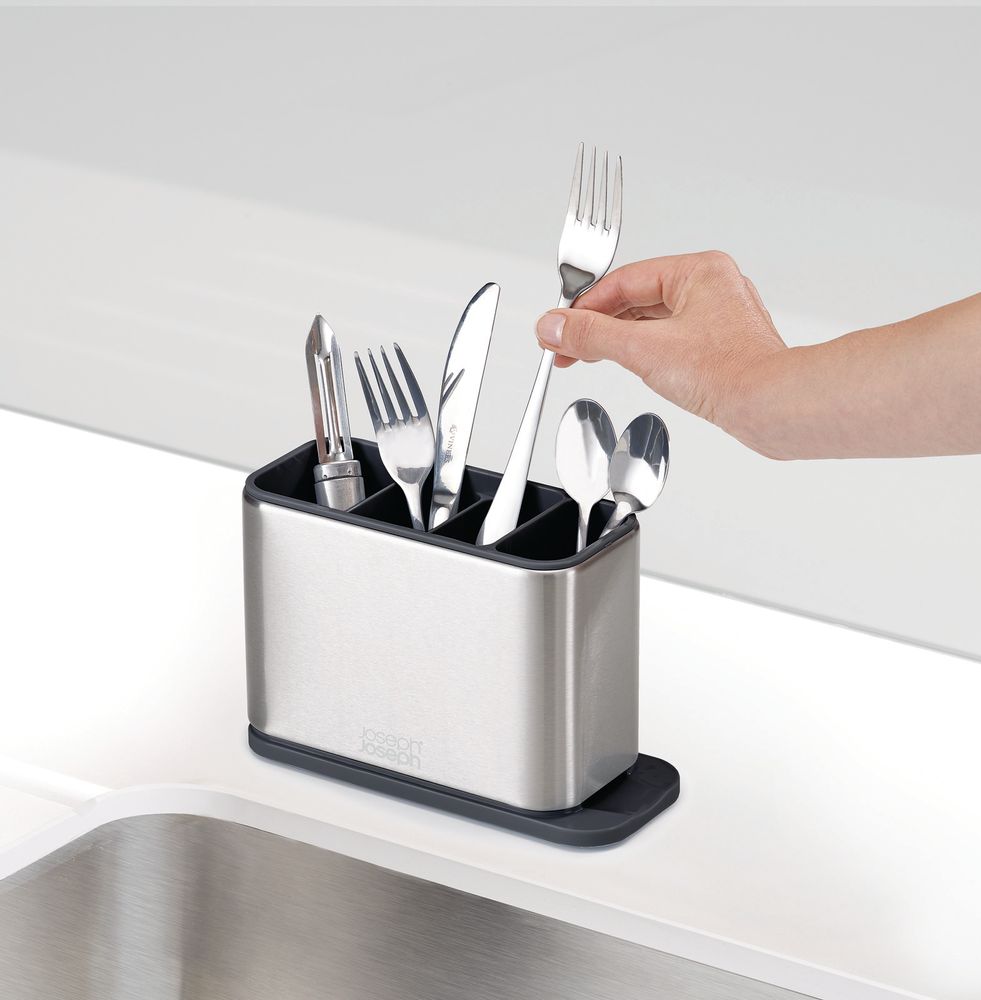 Aménagement de cuisine - Surface Egouttoir à couverts - Inox  - JOSEPH JOSEPH