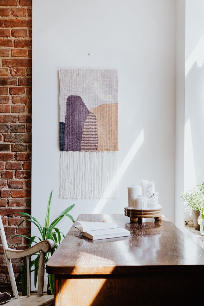 Other wall decoration - MOON #1 handwoven kilim wall hanging - TARTARUGA