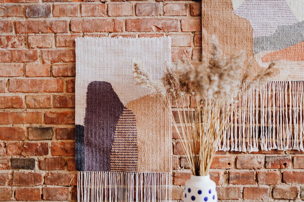 Other wall decoration - MOON #1 handwoven kilim wall hanging - TARTARUGA