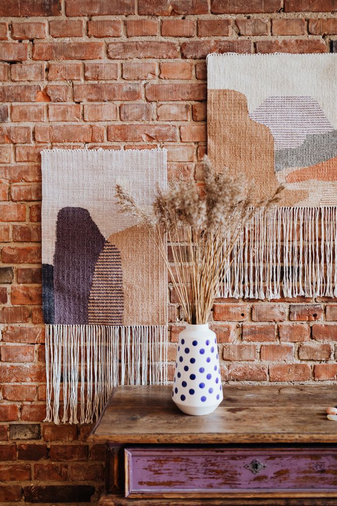 Other wall decoration - MOON #1 handwoven kilim wall hanging - TARTARUGA