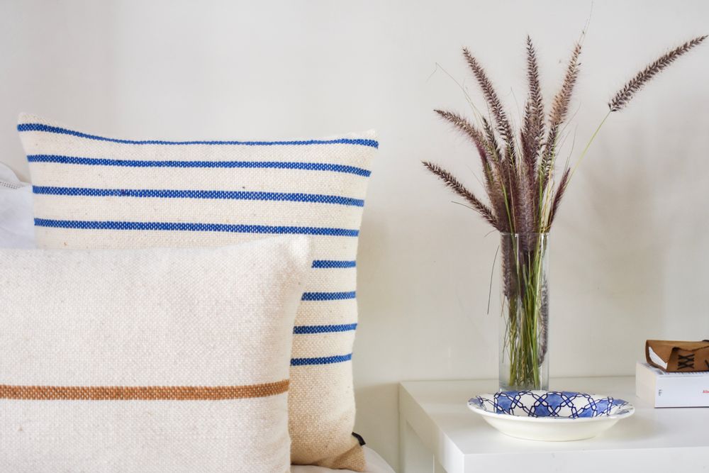 Fabric cushions - Afer Handwoven Pillow Cover - FOLKS & TALES