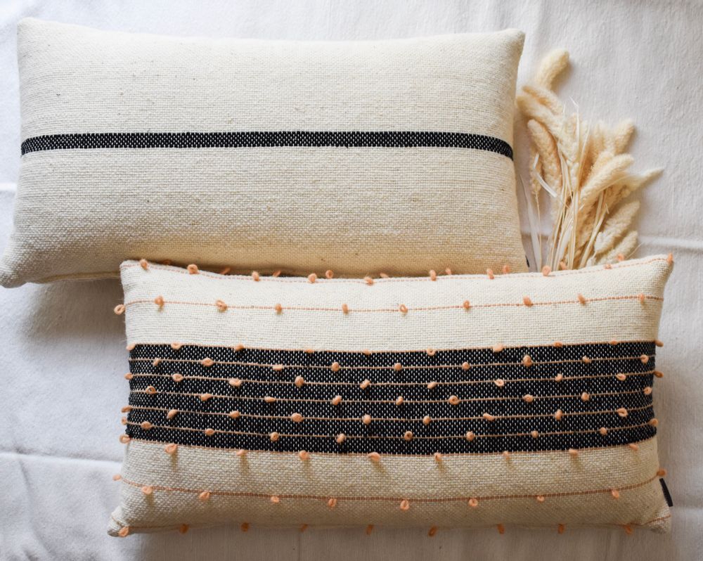 Fabric cushions - Afer Handwoven Pillow Cover - FOLKS & TALES