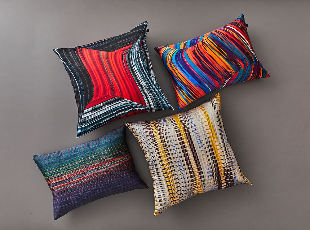 Fabric cushions - Bloomsbury Square Two-sided Cushion Covers - YEN TING CHO STUDIO
