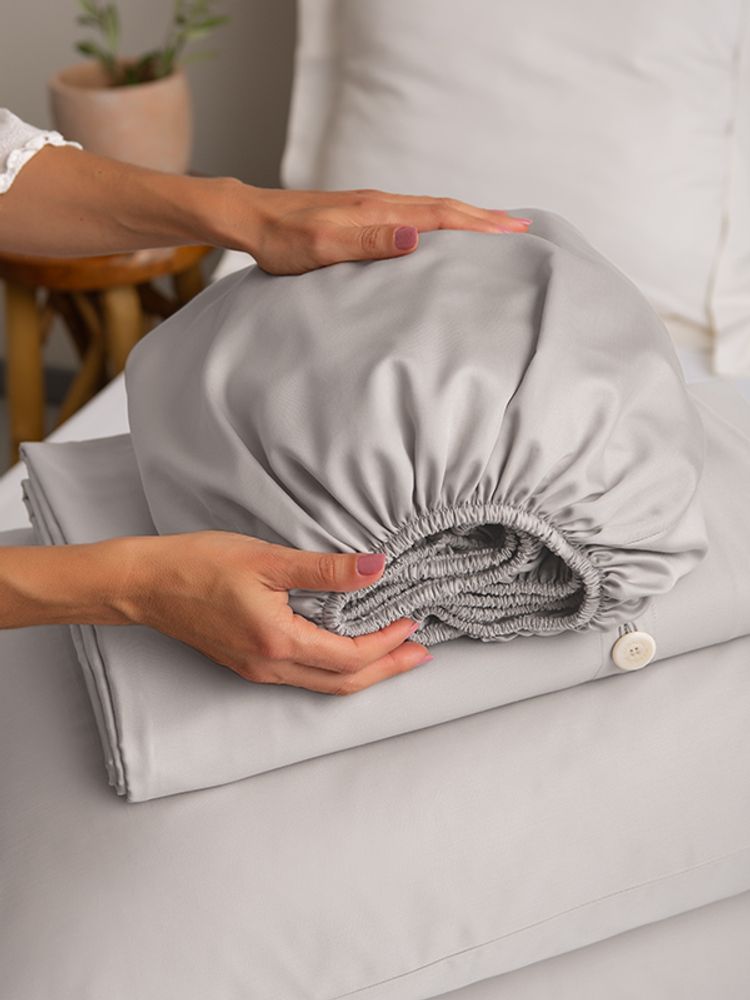 Linge de lit - Draps antibactériens zinc, pour peau sensible - MARIALMA