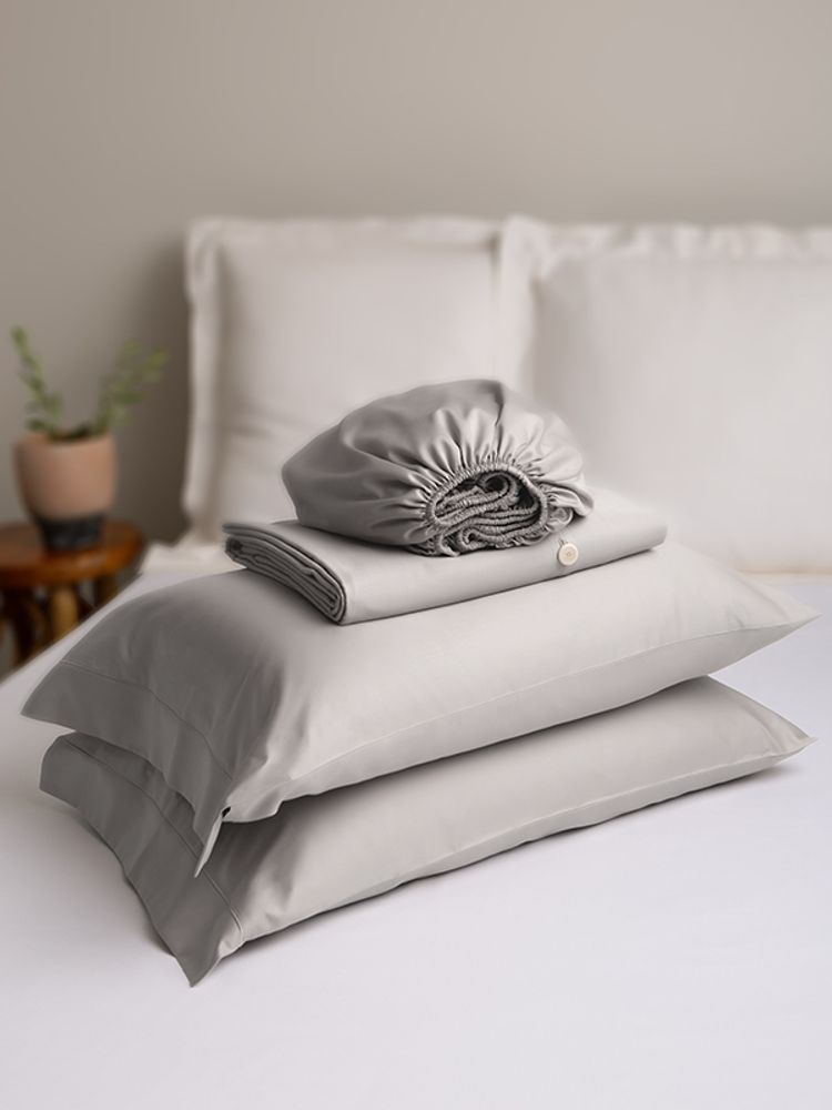 Linge de lit - Draps antibactériens zinc, pour peau sensible - MARIALMA