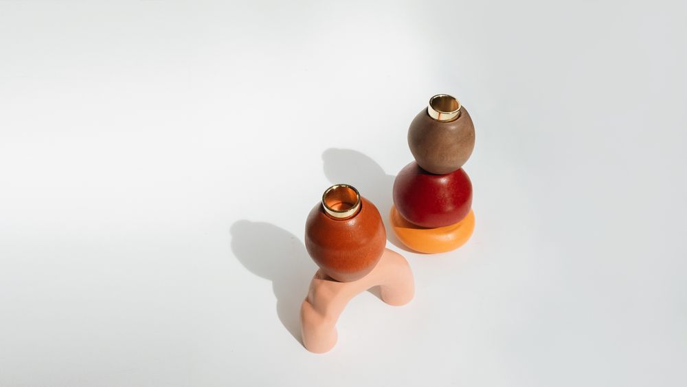 Sculptures, statuettes and miniatures - Terrane Stackable Candle Holders - PANISA OBJECTS