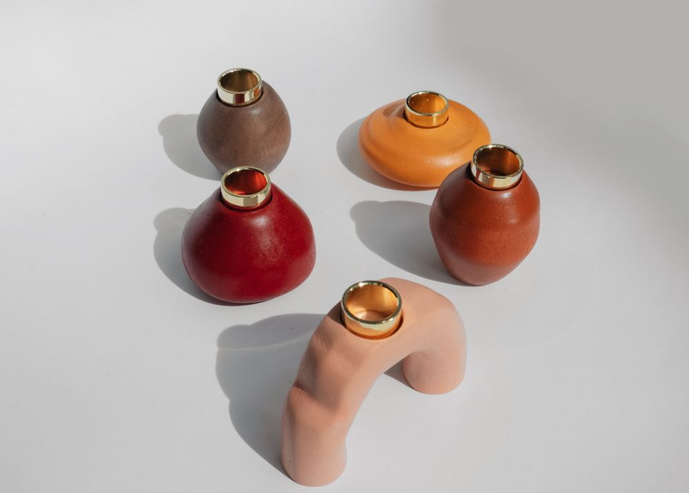 Sculptures, statuettes and miniatures - Terrane Stackable Candle Holders - PANISA OBJECTS
