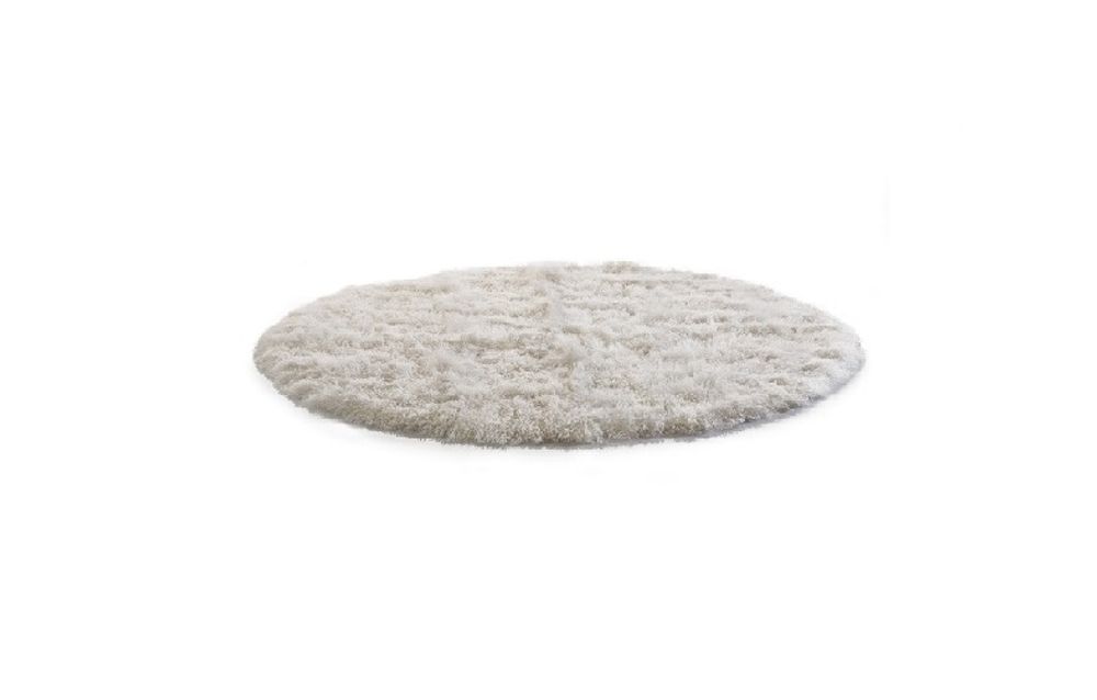 Cushions - carpet; tibetlamb; colored ecru round; 300 cm - KATRIN LEUZE -COLLECTION-