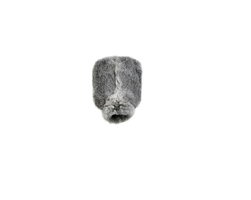 Gifts - hot water bottle; rabbit fur; nature; grey nature; 1,85 l - KATRIN LEUZE -COLLECTION-