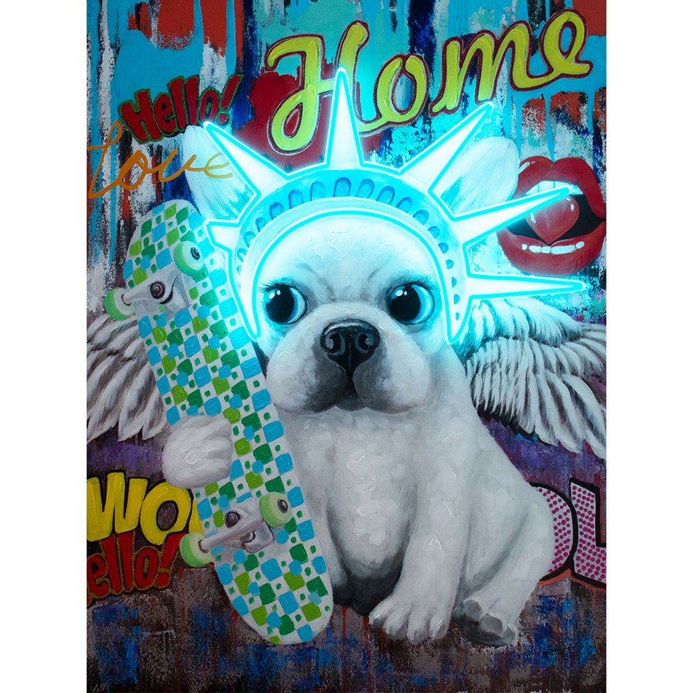 Appliques - Œuvre murale « Liberty Dog » - Néon LED - LOCOMOCEAN