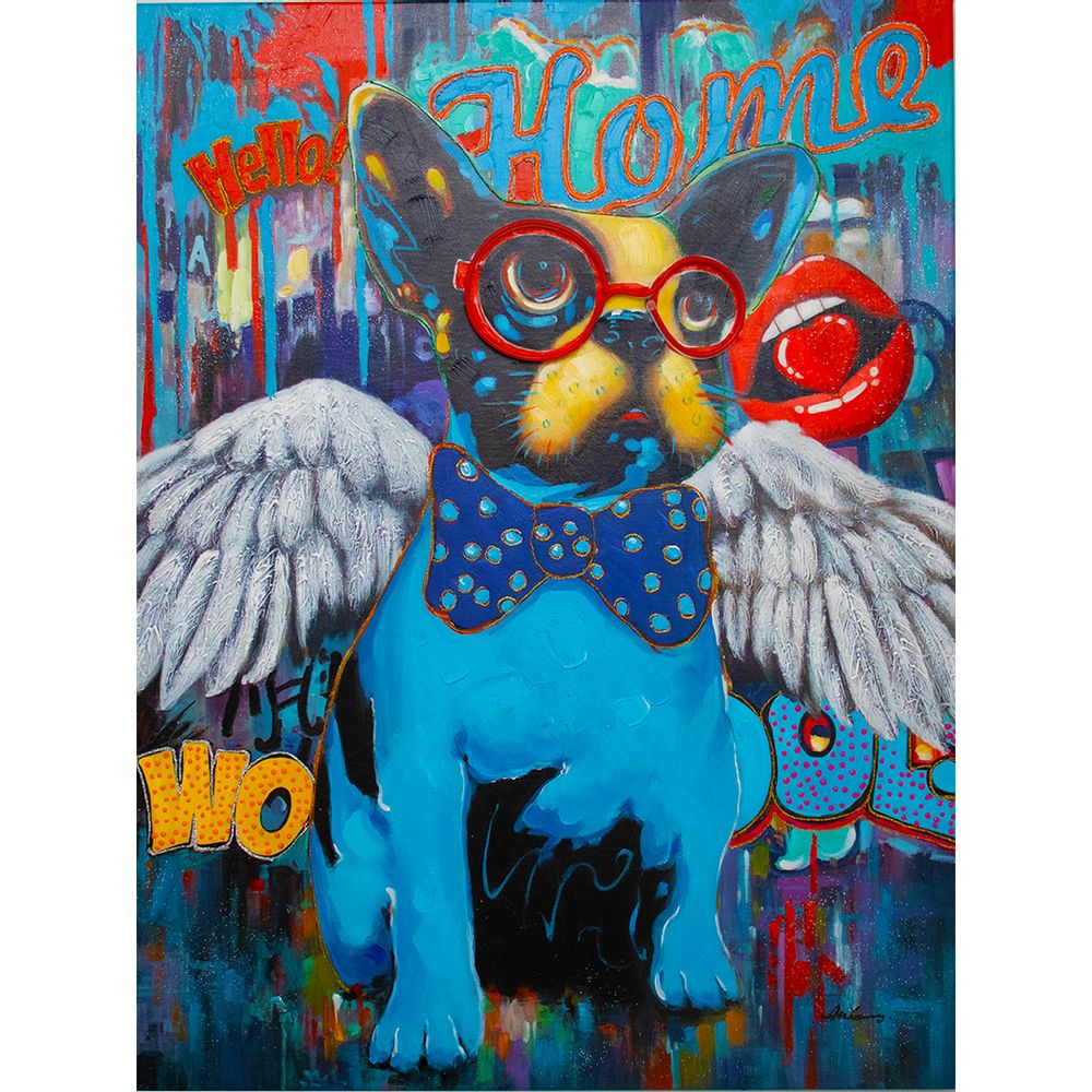 Wall lamps - 'Dog with Wings' Wall Artwork - LED Neon - LOCOMOCEAN