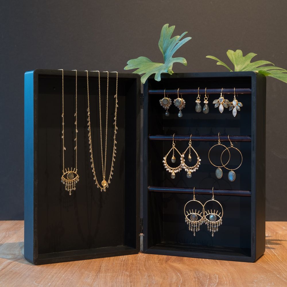 Bijoux - Boucles d'oreilles et colliers plaqués or avec pierres précieuses - ZENZA