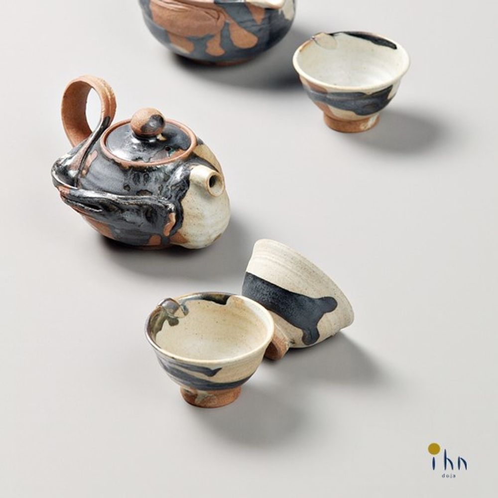 Decorative objects - NEOUL-Gold Teapot set - DOJA IHN