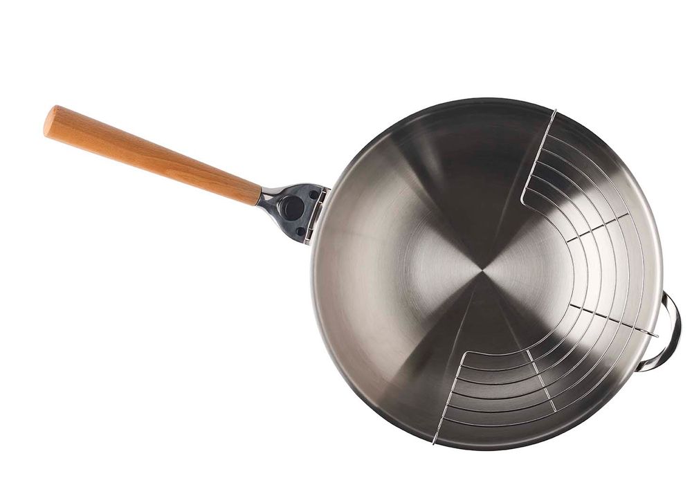 Kitchen utensils - O'WOK GOURMET S/S - WOOD HANDLE - RACK - M&CO