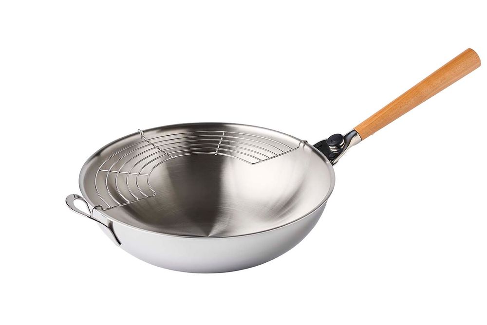 Kitchen utensils - O'WOK GOURMET S/S - WOOD HANDLE - RACK - M&CO