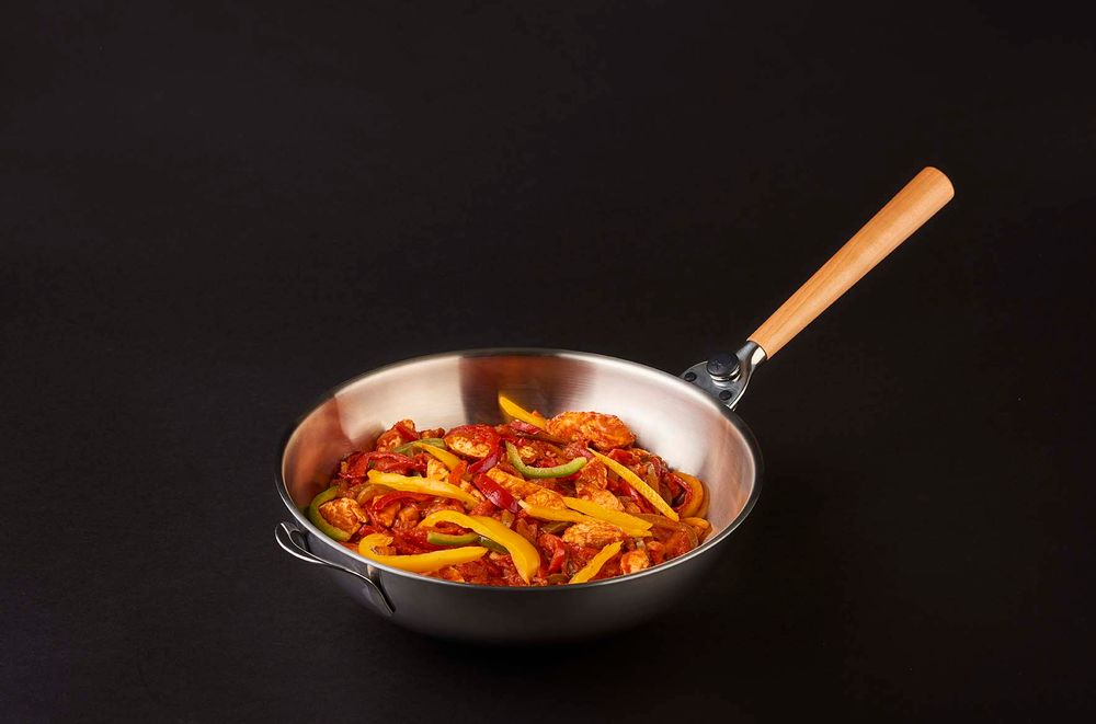 Kitchen utensils - O'WOK GOURMET S/S - WOOD HANDLE - RACK - M&CO
